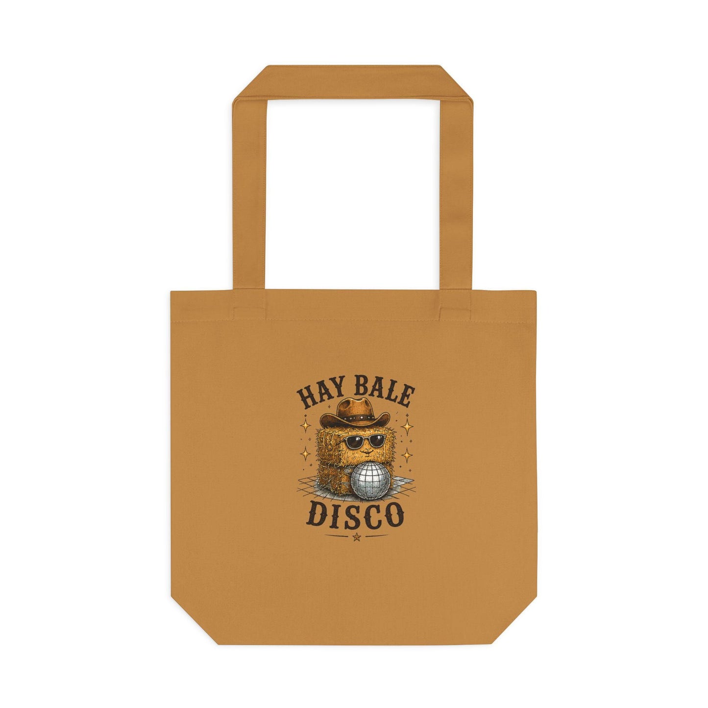 Hay Bale Disco Tote Bag | Rustic Ranch Graphic Tote