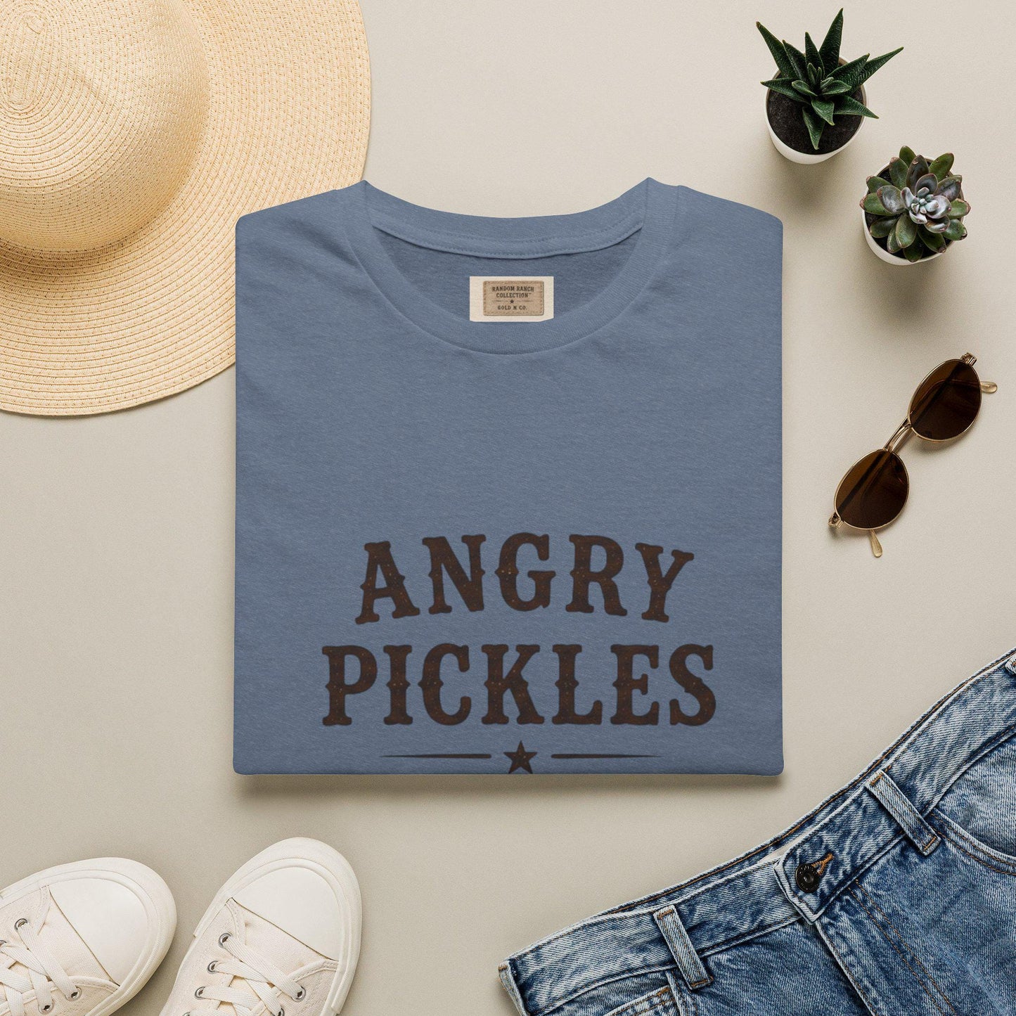 Angry Pickles T-Shirt | Retro Typography Pickle Humor
