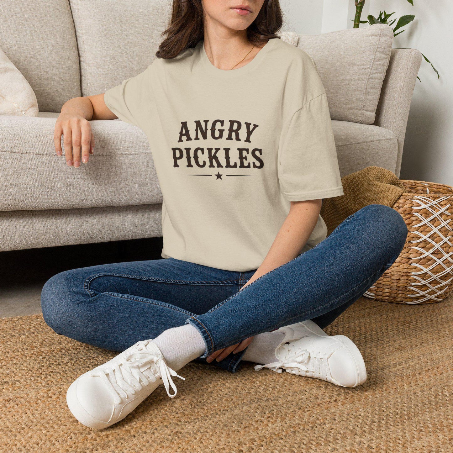 Angry Pickles T-Shirt | Retro Typography Pickle Humor