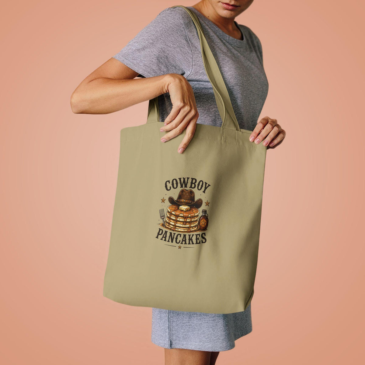 Cowboy Pancakes Tote Bag | Random Ranch Graphic Tote