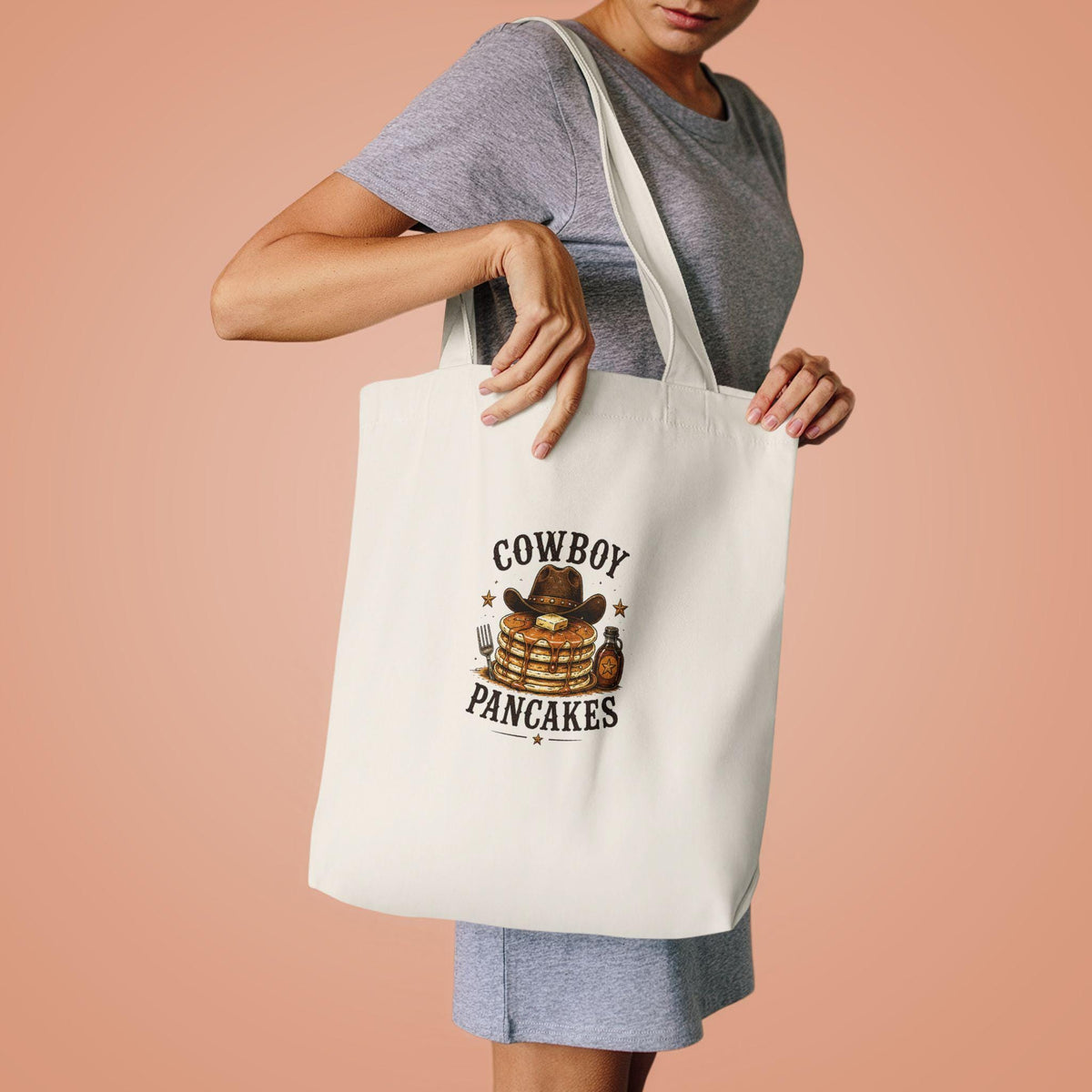 Cowboy Pancakes Tote Bag | Random Ranch Graphic Tote