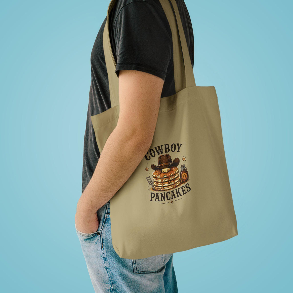 Cowboy Pancakes Tote Bag | Random Ranch Graphic Tote