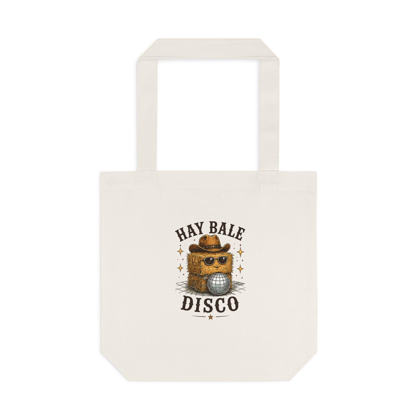 Hay Bale Disco Tote Bag | Rustic Ranch Graphic Tote