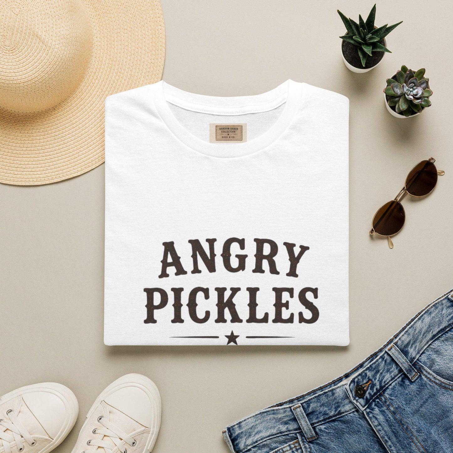 Angry Pickles T-Shirt | Retro Typography Pickle Humor