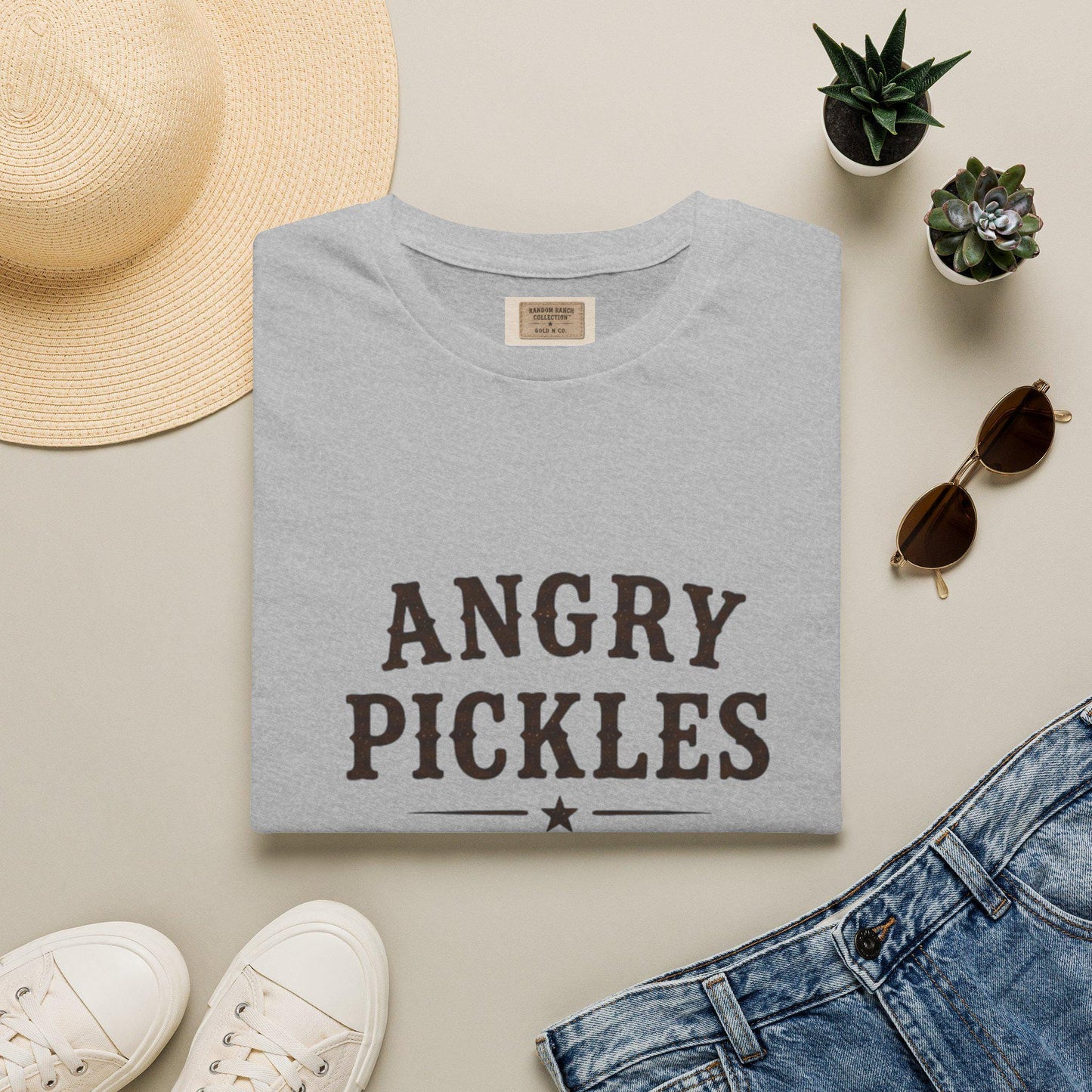 Angry Pickles T-Shirt | Retro Typography Pickle Humor