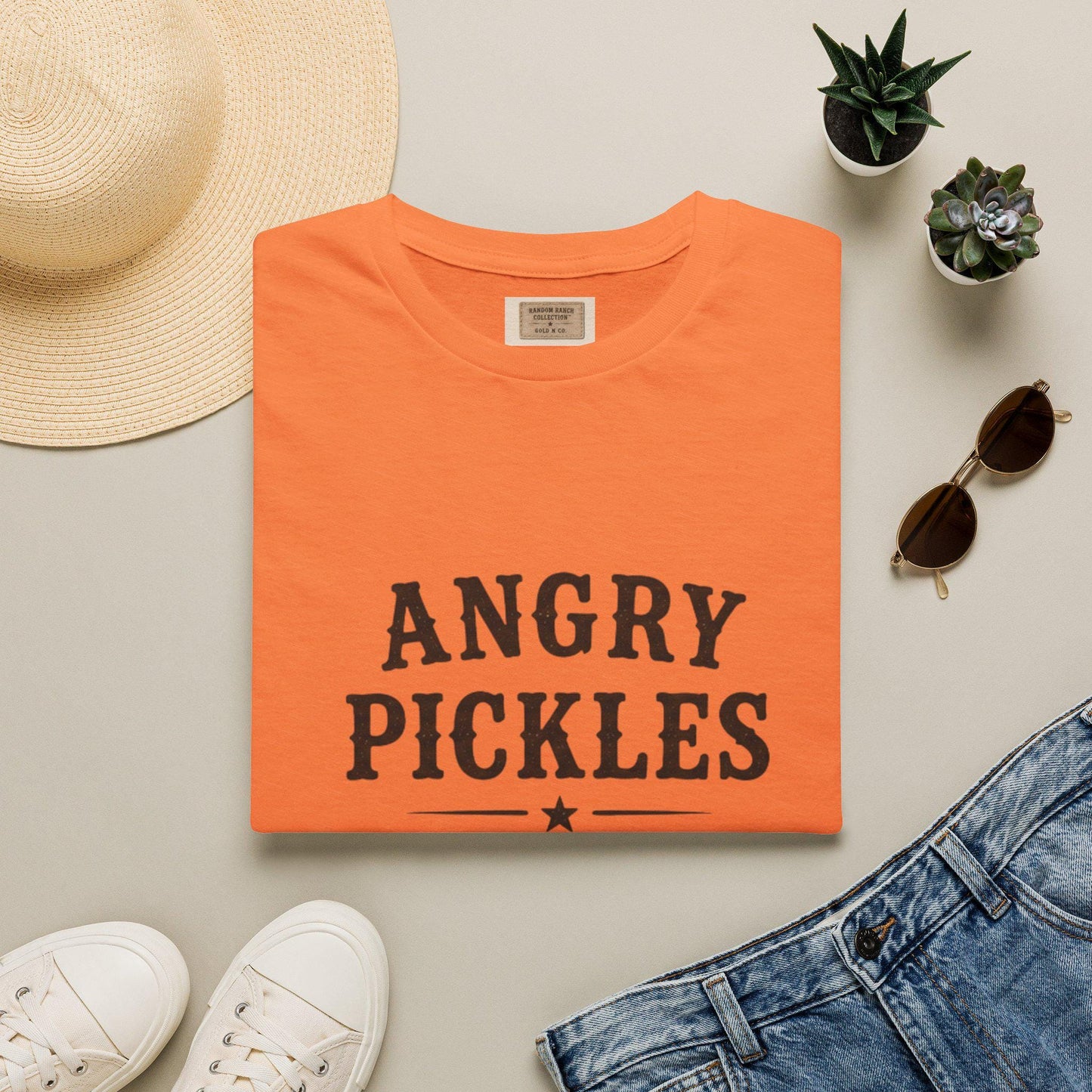 Angry Pickles T-Shirt | Retro Typography Pickle Humor