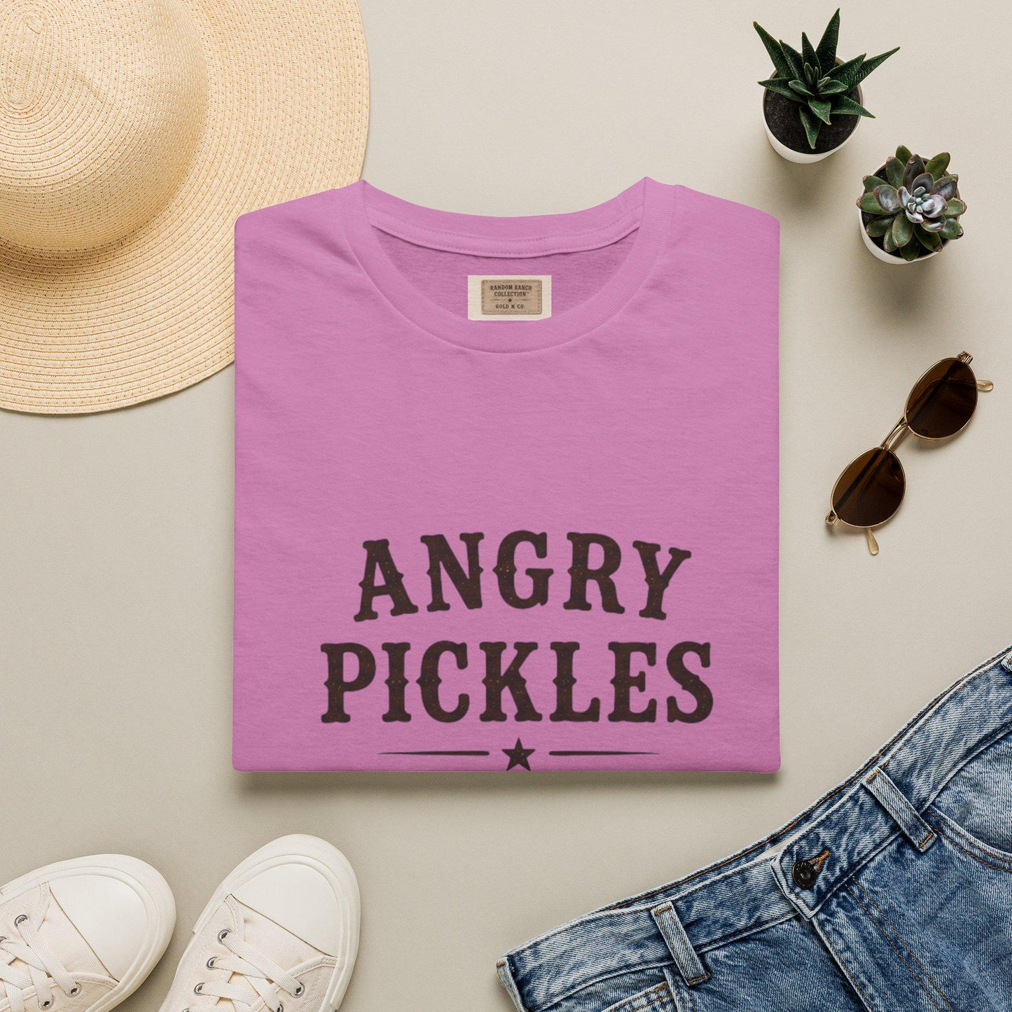 Angry Pickles T-Shirt | Retro Typography Pickle Humor