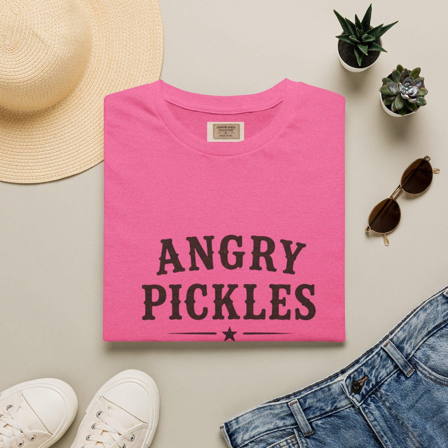 Angry Pickles T-Shirt | Retro Typography Pickle Humor