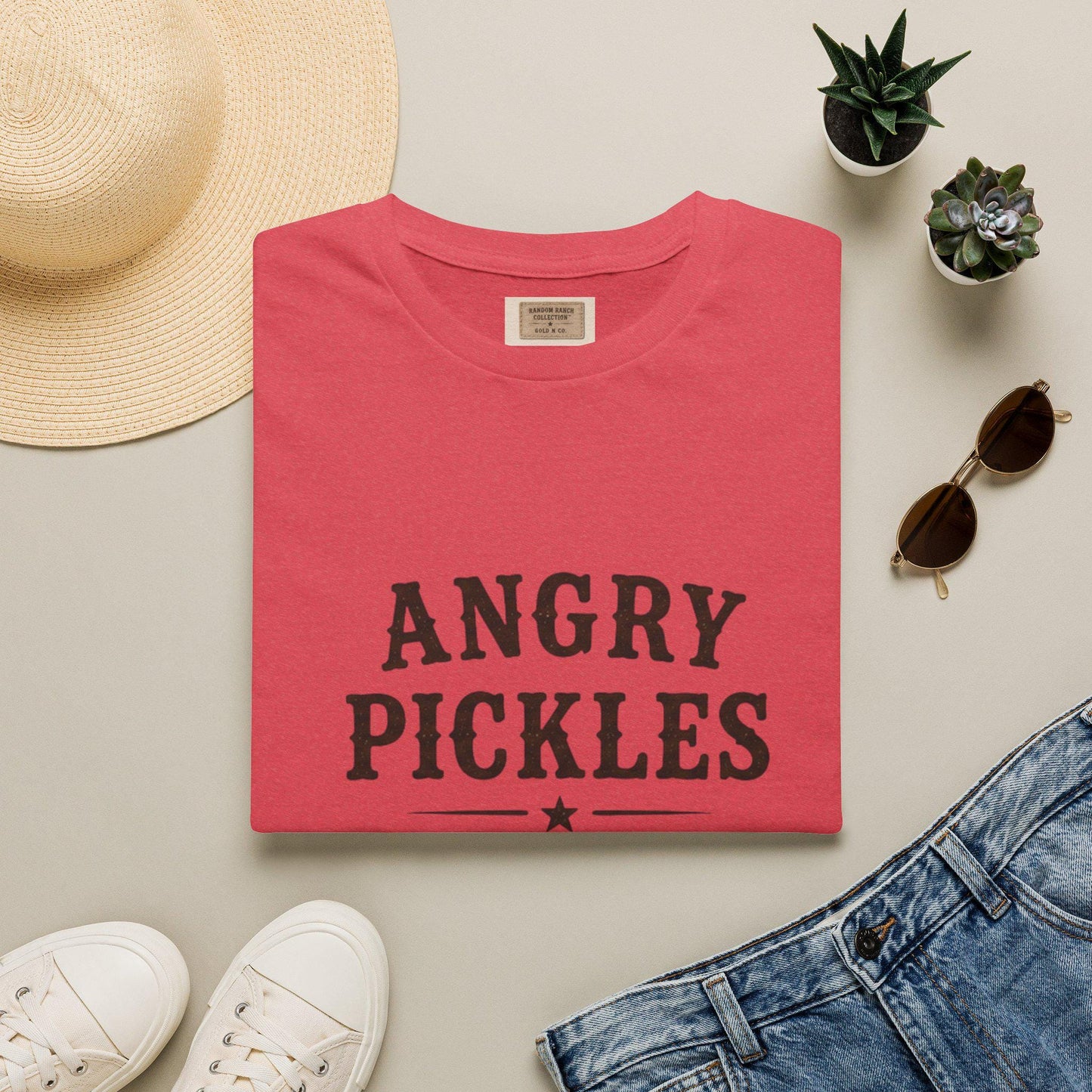 Angry Pickles T-Shirt | Retro Typography Pickle Humor