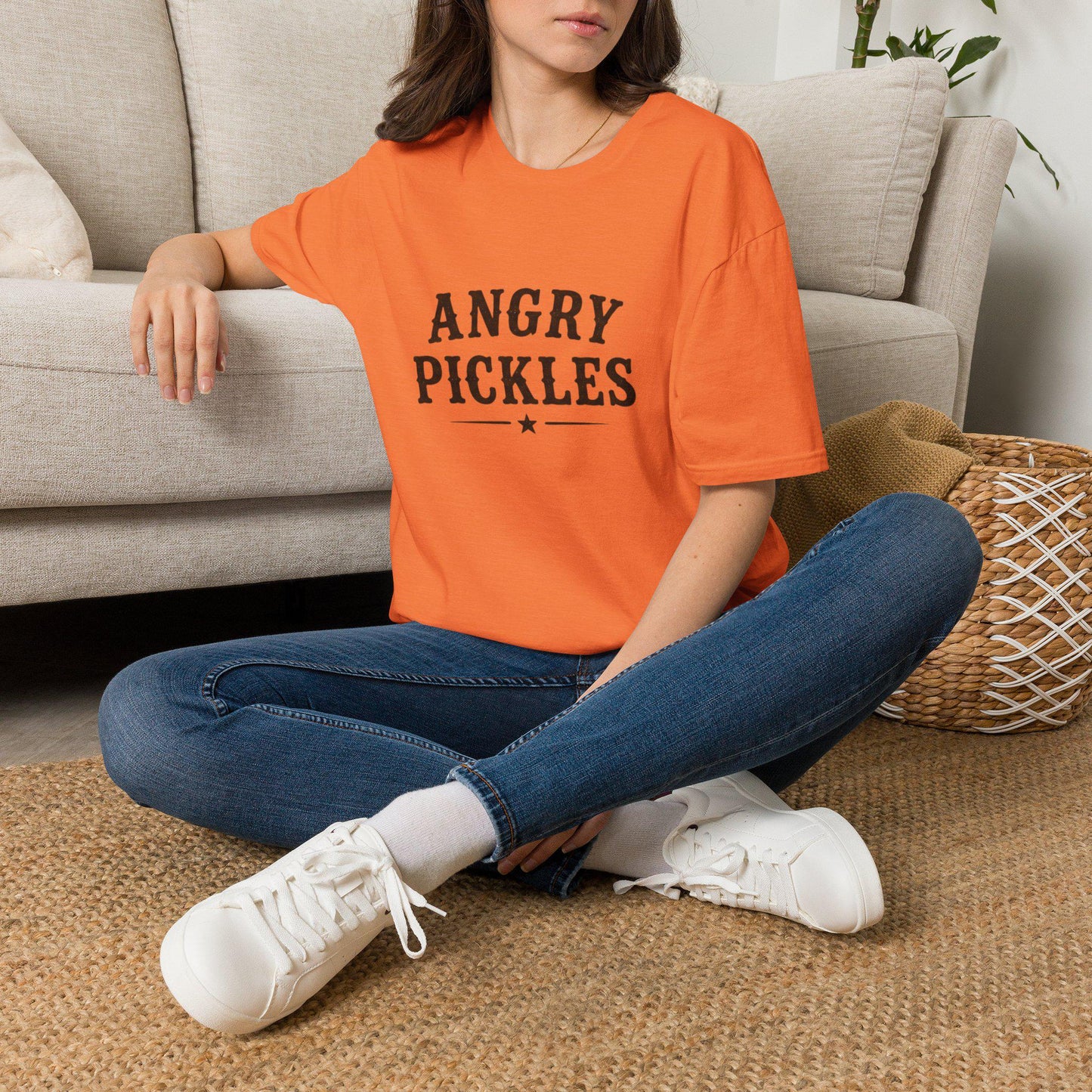 Angry Pickles T-Shirt | Retro Typography Pickle Humor