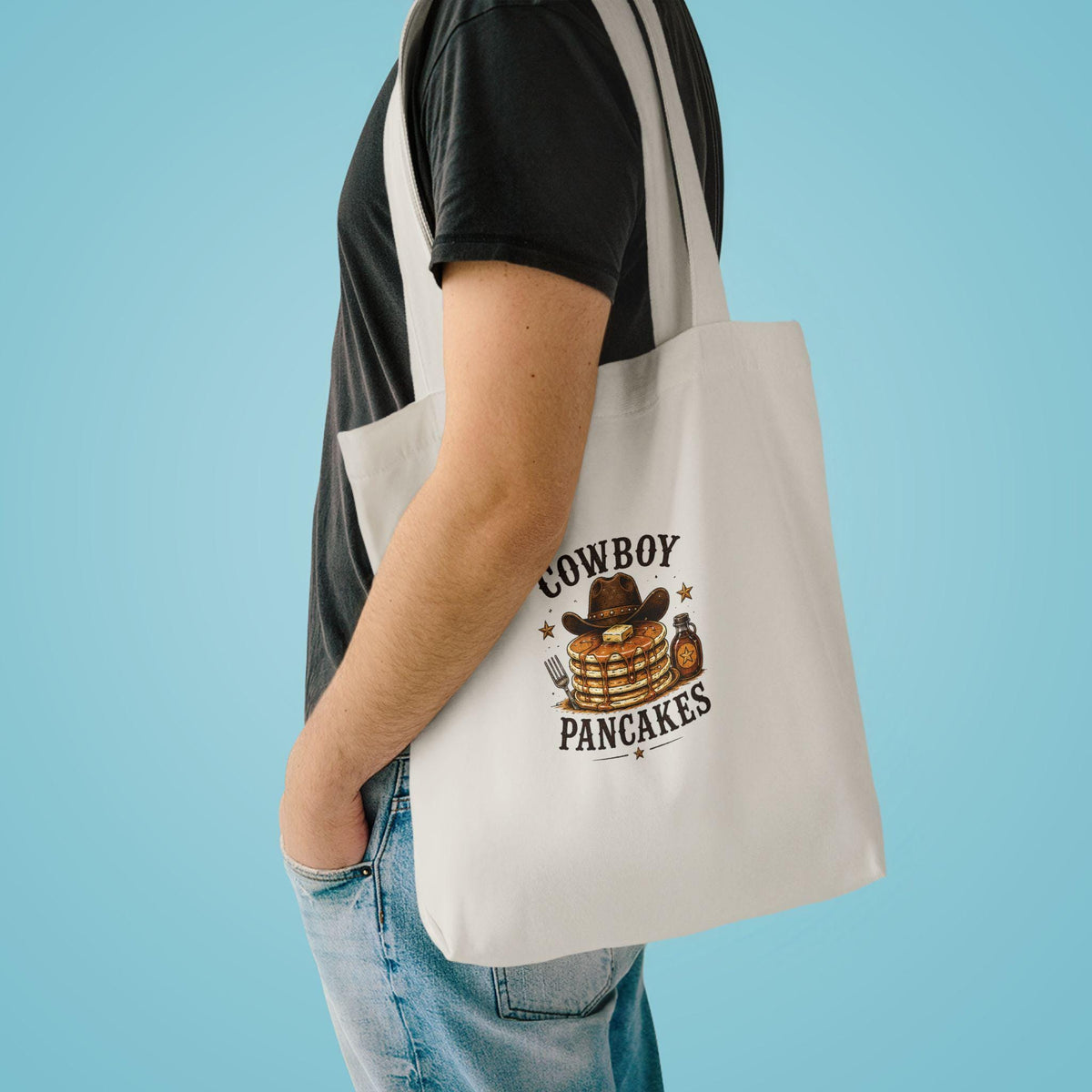 Cowboy Pancakes Tote Bag | Random Ranch Graphic Tote
