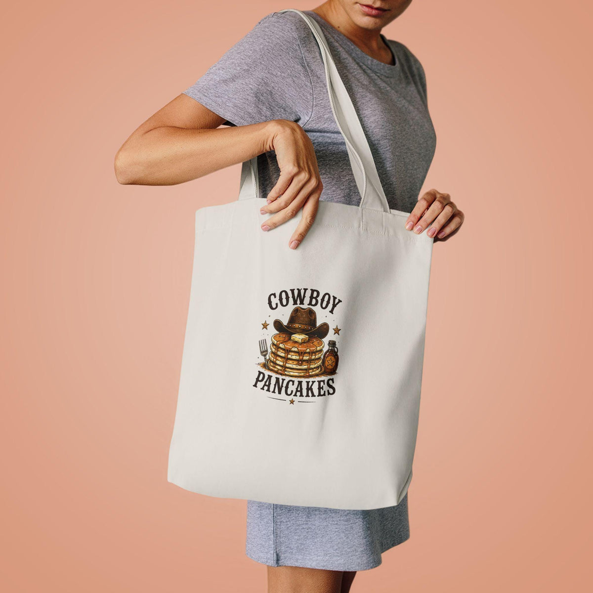 Cowboy Pancakes Tote Bag | Random Ranch Graphic Tote