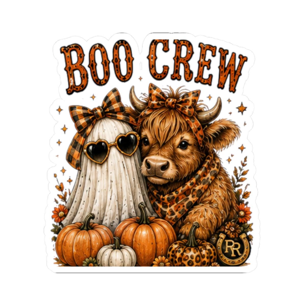 Ghost & Highland Cow Kiss-Cut Stickers
