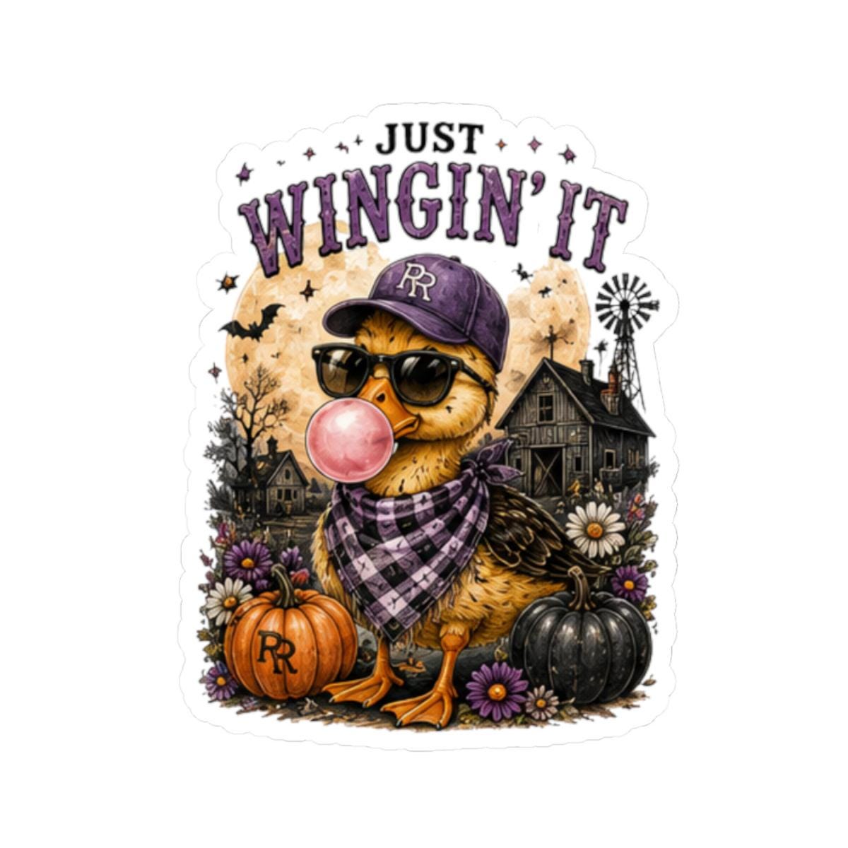 Just Winging it Kiss-Cut Stickers